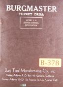 Burgmaster-Burgmaster Turret Drill Model 2-A, Service Manual Year (1954)-2-A-01